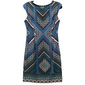 London Style Sheath Dress Blue 8‎